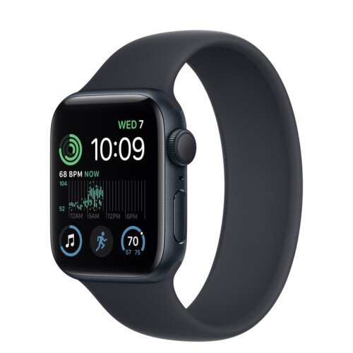 Apple Watch SE (2nd Gen) Midnight Aluminum Case with Solo Loop - Midnight - 40mm - Size-4