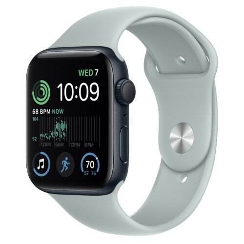 Apple Watch SE (2nd Gen) Midnight Aluminum Case with Sport Band - Succulent - 44mm - S/M