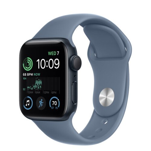 Apple Watch SE (2nd Gen) Midnight Aluminum Case with Sport Band - Slate Blue - 40mm - S/M