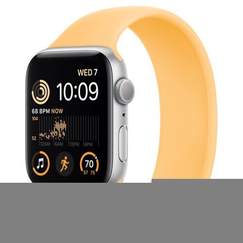 Apple Watch SE (2nd Gen) Silver Aluminum Case with Solo Loop - Sunglow - 40mm - Size-9