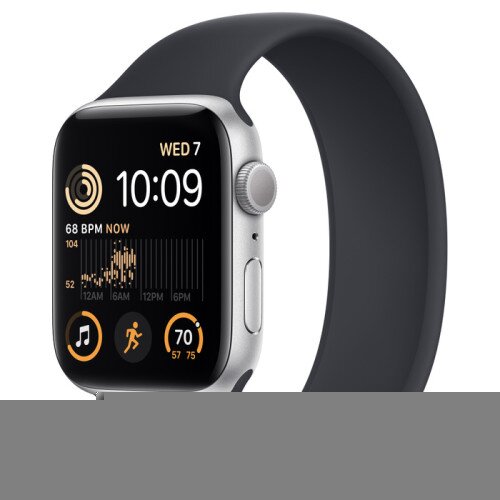 Apple Watch SE (2nd Gen) Silver Aluminum Case with Solo Loop - Midnight - 40mm - Size-9