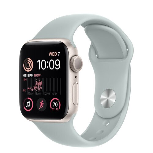 Apple Watch SE (2nd Gen) Starlight Aluminum Case with Sport Band - Succulent - 40mm - S/M