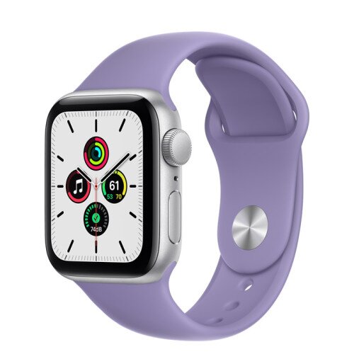 Apple Watch SE Silver Aluminum Case with Sport Band - English Lavender - 40mm