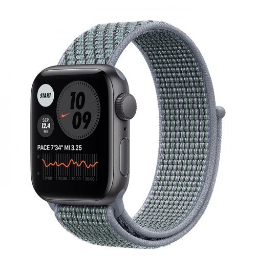 Apple Watch SE Space Gray Aluminum Case with Nike Sport Loop - 40mm - Obsidian Mist