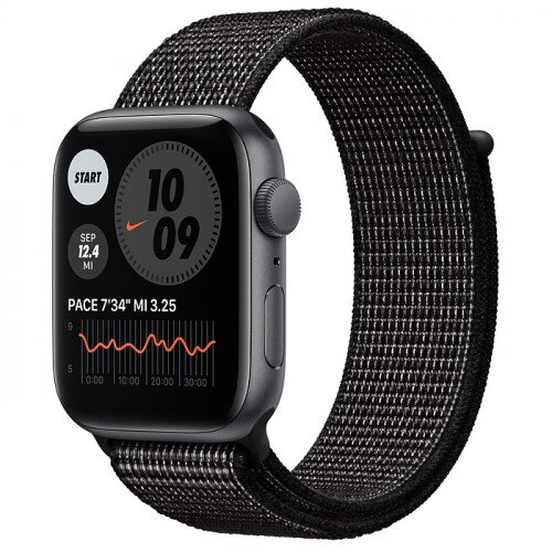 Apple Watch SE Space Gray Aluminum Case with Nike Sport Loop - 44mm - Black