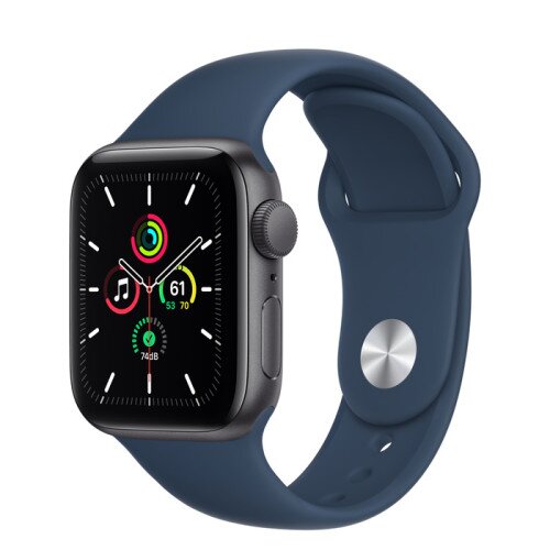 Apple Watch SE Space Gray Aluminum Case with Sport Band - Regular - 40mm - Abyss Blue
