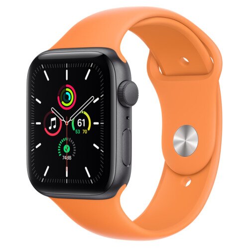 Apple Watch SE Space Gray Aluminum Case with Sport Band - Regular - 44mm - Marigold