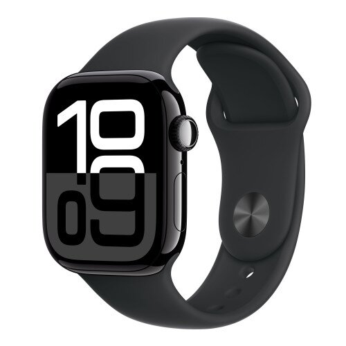 Apple Watch Series 10 - 42mm - S/M - Jet Black Aluminum Case - Black