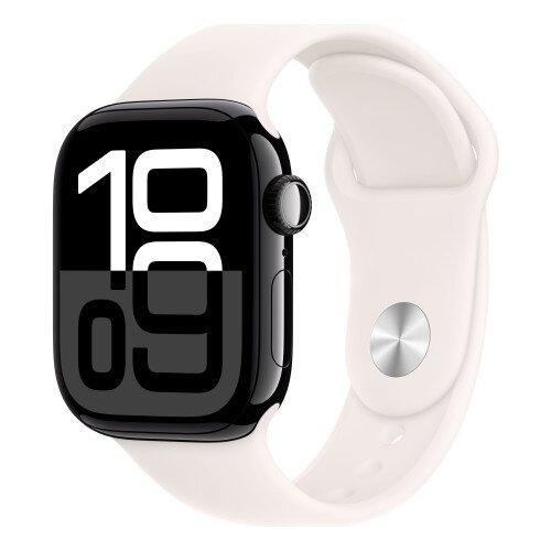 Apple Watch Series 10 - 42mm - M/L - Jet Black Aluminum Case - Light Blush