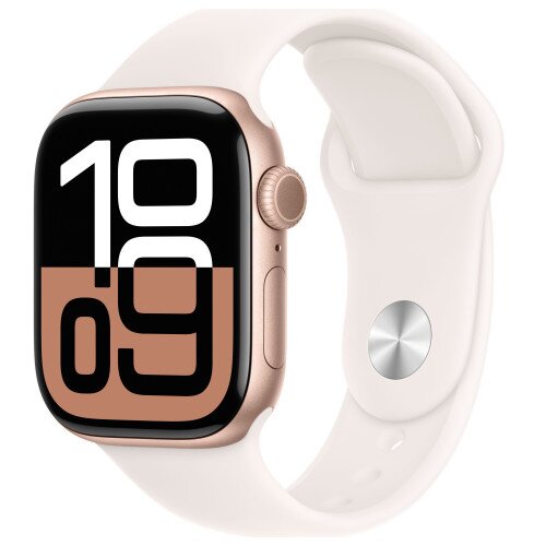 Apple Watch Series 10 - 42mm - S/M - Rose Gold Aluminum Case - Light Blush