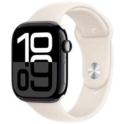 Apple Watch Series 10 - 46mm - S/M - Jet Black Aluminum Case - Starlight