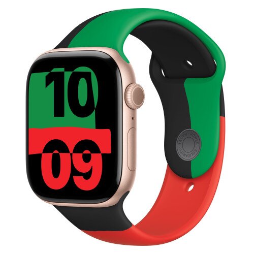 Apple Watch Series 10 - 46mm - M/L - Rose Gold Aluminum Case - Black Unity