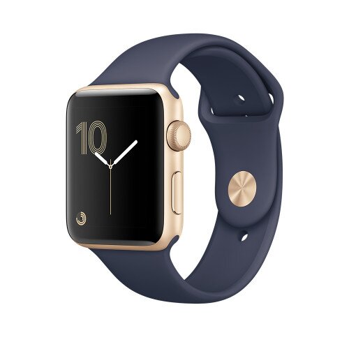 Apple Watch Series 1 - 42mm - Gold Aluminum Case - with Midnight Blue Sport Band