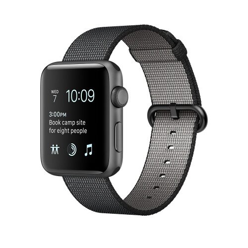 Apple Watch Series 2 - 42mm - Space Gray Aluminum Case - with Black Woven Nylon