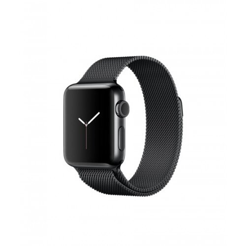 Apple Watch Series 2 - 38mm - Space Black Stainless Steel Case - with Space Black Milanese Loop
