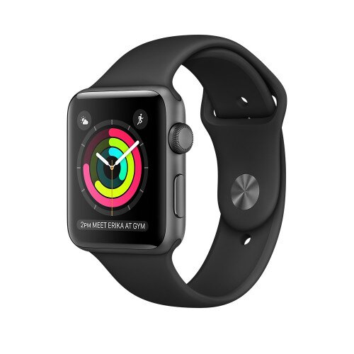 Apple Watch Series 2 - 42mm - Space Gray Aluminum Case - with Black Sport Band