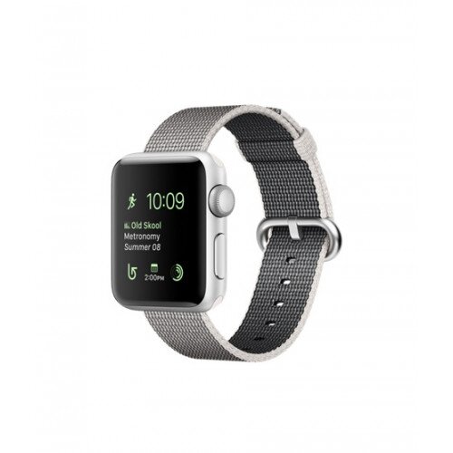 Apple Watch Series 2 - 38mm - Silver Aluminum Case - with Pearl Woven Nylon