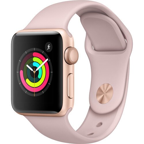Apple Watch Series 3 - Gold Aluminum Case with Pink Sand Sport Band - 38mm - GPS