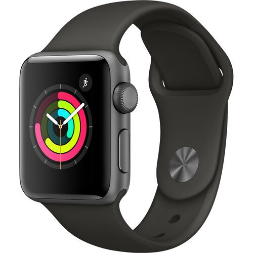 Apple Watch Series 3 - Space Gray Aluminum Case with Gray Sport Band - 38mm - GPS