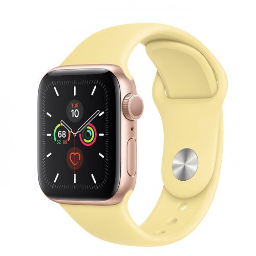 Apple Watch Series 5 with Lemon Cream Sport Band - Gold Aluminum Case - 44mm