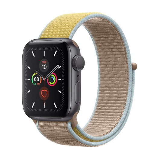 Apple Watch Series 5 with Camel Sport Loop - Space Gray Aluminum Case - 40mm