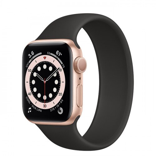 Apple Watch Series 6 Gold Aluminum Case with Solo Loop - 40mm - Size-3 - Black