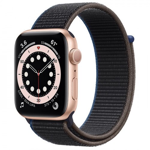 Apple Watch Series 6 Gold Aluminum Case with Sport Loop - 44mm - Charcoal