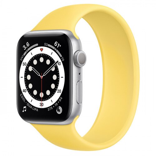 Apple Watch Series 6 Silver Aluminum Case with Solo Loop - 44mm - Size-10 - Ginger