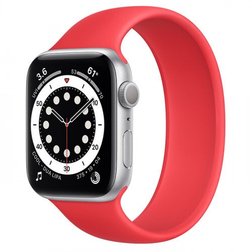 Apple Watch Series 6 Silver Aluminum Case with Solo Loop - 44mm - Size-4 - Product Red
