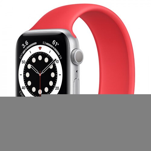 Apple Watch Series 6 Silver Aluminum Case with Solo Loop - 44mm - Size-7 - Product Red