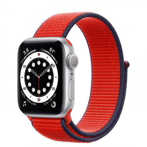 Apple Watch Series 6 Silver Aluminum Case with Sport Loop - 40mm - Product Red