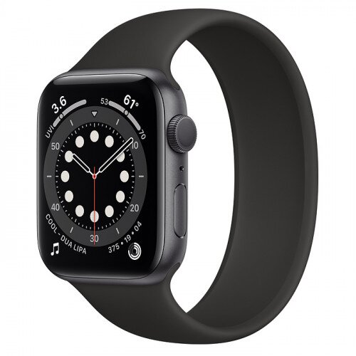 Apple Watch Series 6 Space Gray Aluminum Case with Solo Loop - 44mm - Size-6 - Black