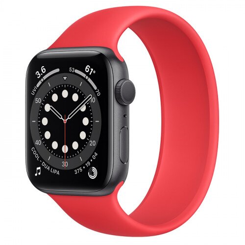 Apple Watch Series 6 Space Gray Aluminum Case with Solo Loop - 44mm - Size-7 - Product Red