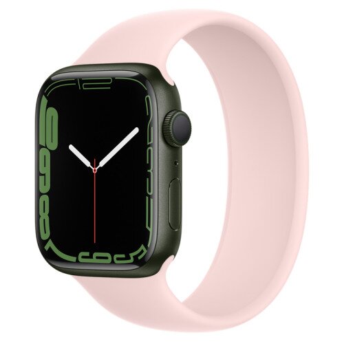 Apple Watch Series 7 Green Aluminum Case with Solo Loop - Chalk Pink - 45mm - 7