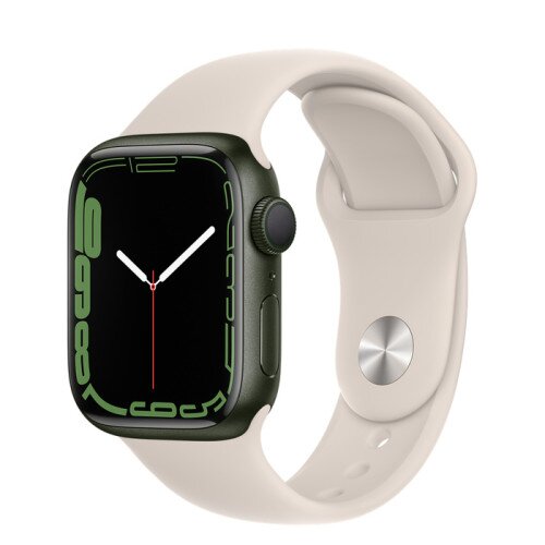 Apple Watch Series 7 Green Aluminum Case with Sport Band - Starlight - 41mm
