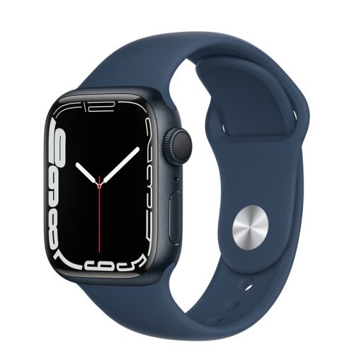 Apple Watch Series 7 Midnight Aluminum Case with Sport Band - Abyss Blue - 41mm