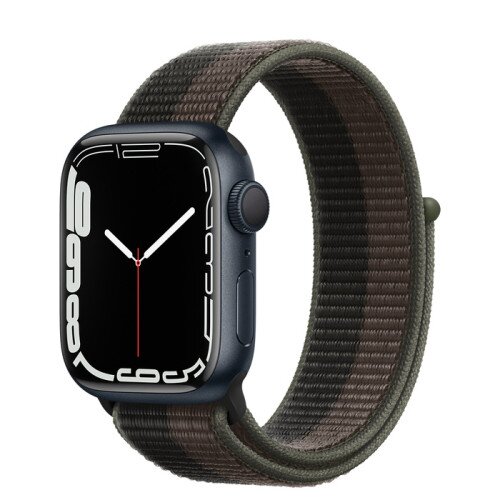 Apple Watch Series 7 Midnight Aluminum Case with Sport Loop - Tornado/Gray - 41mm
