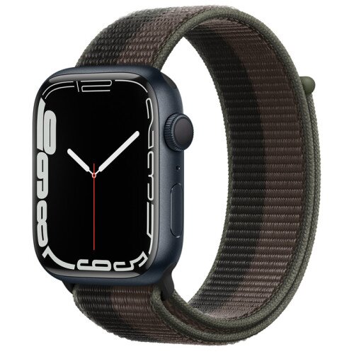 Apple Watch Series 7 Midnight Aluminum Case with Sport Loop - Tornado/Gray - 45mm