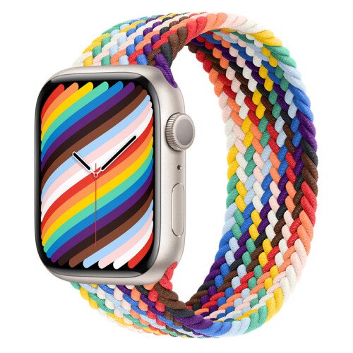 Apple Watch Series 7 Starlight Aluminum Case with Braided Solo Loop - Pride Edition - 45mm - 6