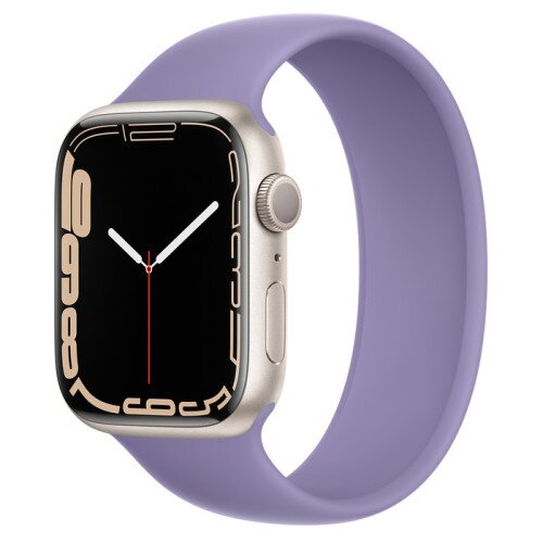 Apple Watch Series 7 Starlight Aluminum Case with Solo Loop - English Lavender - 45mm - 6