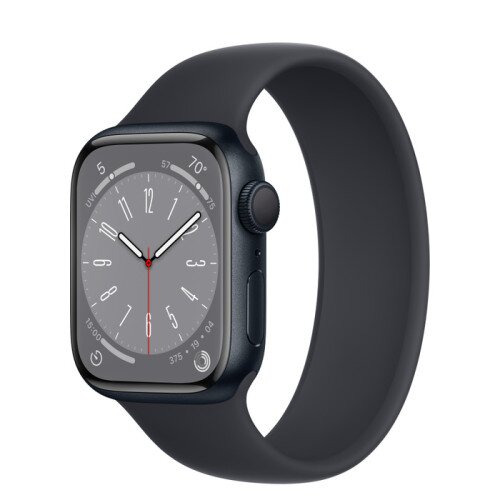 Apple Watch Series 8 - 41mm Midnight Aluminum Case with Midnight Solo Loop - Size-6