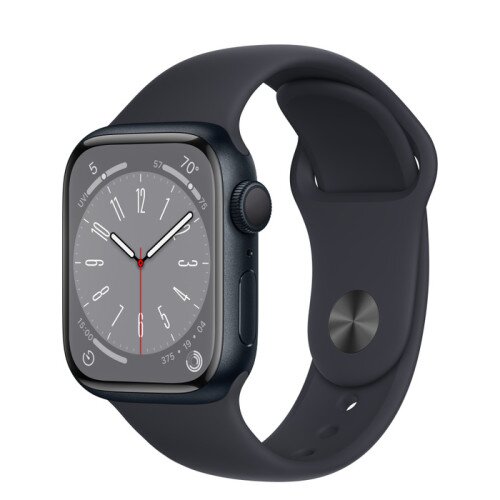 Apple Watch Series 8 - 41mm Midnight Aluminum Case with Midnight Sport Band - M/L