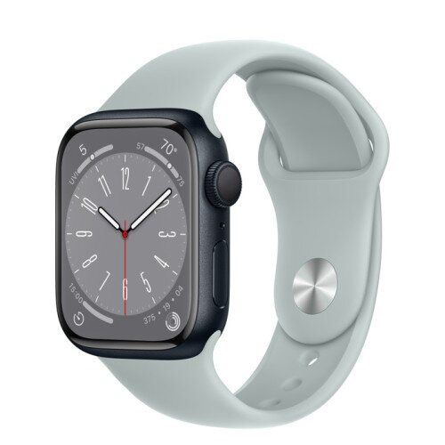 Apple Watch Series 8 - 41mm Midnight Aluminum Case with Succulent Sport Band - M/L