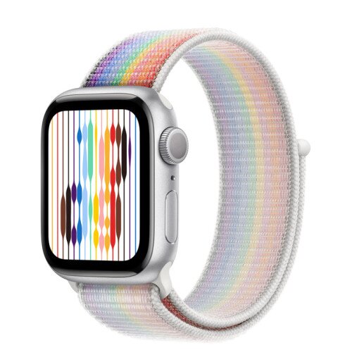 Apple Watch Series 8 - 41mm Silver Aluminum Case with Pride Edition Sport Loop