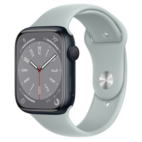 Apple Watch Series 8 - 45mm Midnight Aluminum Case with Succulent Sport Band - S/M
