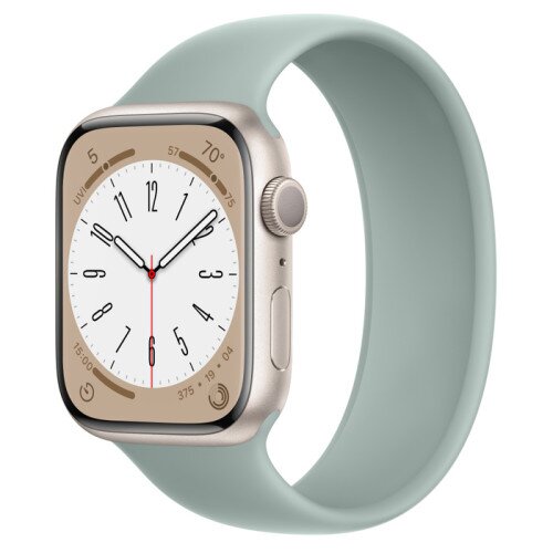 Apple Watch Series 8 - 45mm Starlight Aluminum Case with Succulent Solo Loop - Size-10