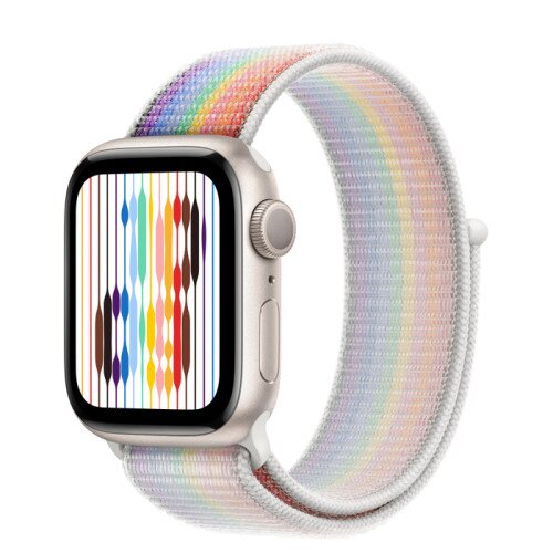 Apple Watch Series 8 Starlight Aluminum Case with Sport Loop - Pride Edition - 41mm