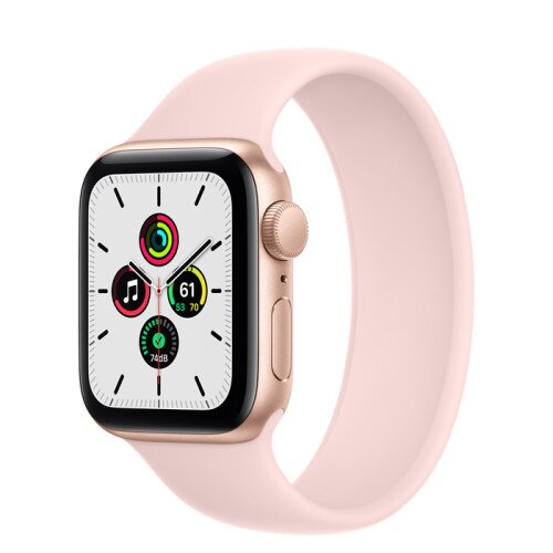 Apple Watch Series SE Gold Aluminum Case with Solo Loop - Chalk Pink - 40mm - 4