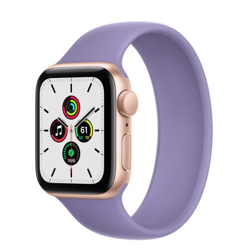 Apple Watch Series SE Gold Aluminum Case with Solo Loop - English Lavender - 40mm - 3
