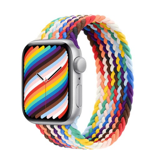 Apple Watch Series SE Silver Aluminum Case with Braided Solo Loop - Pride Edition - 40mm - 5